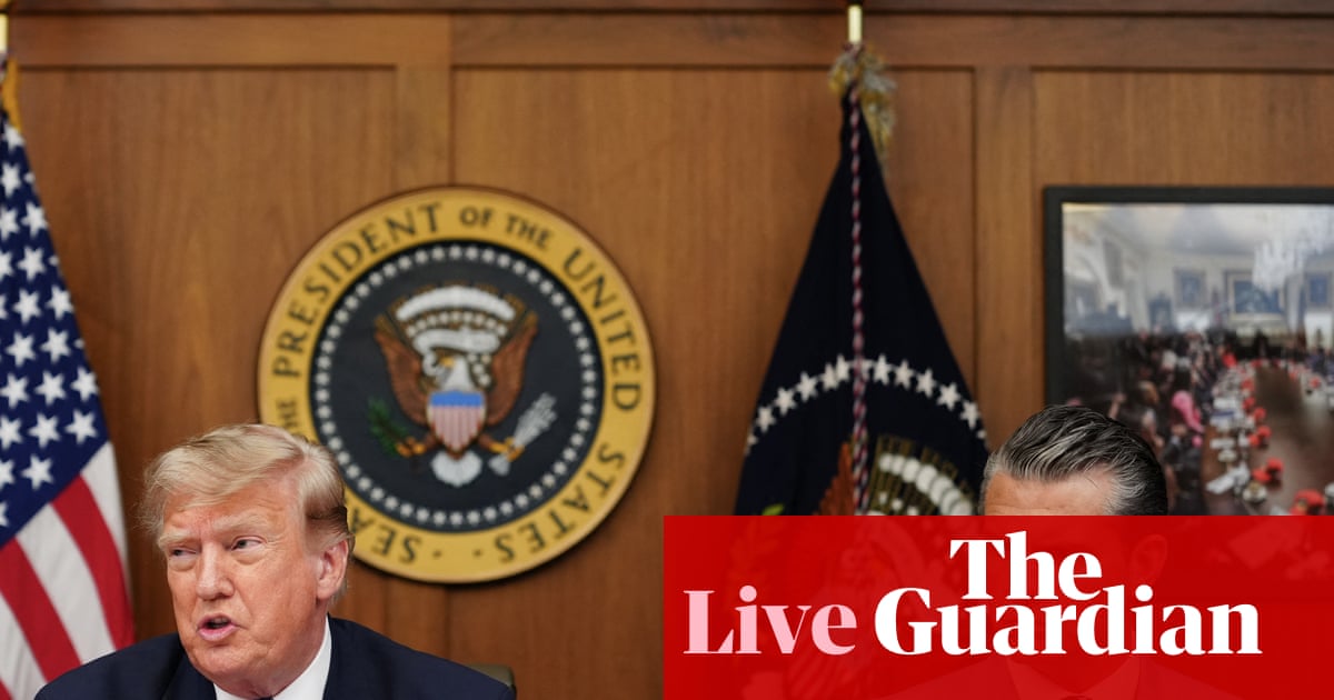 Trump says he is ‘extremely happy’ with Hegseth’s performance, despite reports of clashes over munition shortages – live | Trump administration Trump says he is ‘extremely happy’ with Hegseth’s performance, despite reports of clashes over munition shortages – live | Trump administration