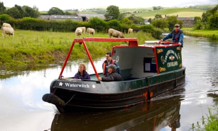 The Lancaster Canal Trust’s narrowboat takes visitors on an excursion from Crooklands.
