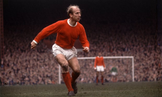 Bobby Charlton in action against Nottingham Forest at Old Trafford in 1968