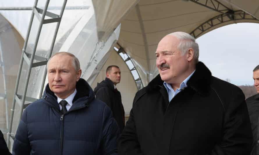 Russian president Vladimir Putin and Belarusian president Alexander Lukashenko.