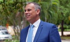 Adam Giles arrives to give evidence at the juvenile justice royal commission in April.