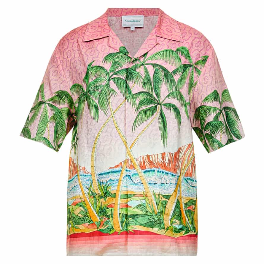 Palm tree linen shirt