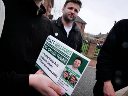 Election leaflet of Green candidate Matt Williams