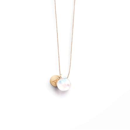 Wanderlustlife June Moonstone Fine Cord Birthstone Necklace