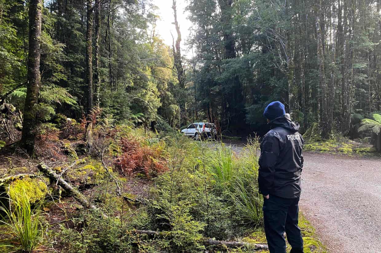 The car of then-missing Belgian tourist Celine Cremer in northwest Tasmania in 2023.
