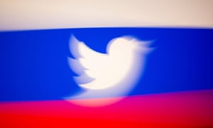 Twitter logo and a Russian flag. (Dado Ruvic/Reuters/Illustration/File Photo)