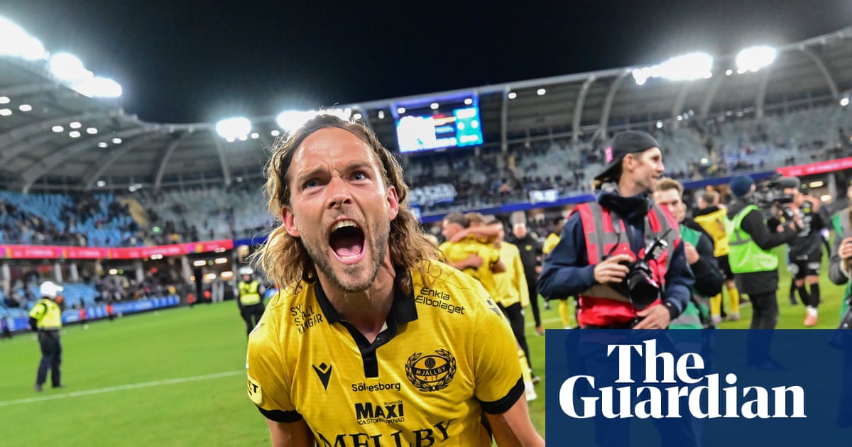 ‘It’s all just wonderful’: minnows Mjällby win unlikely Swedish title for first time