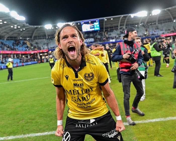 ‘It’s all just wonderful’: minnows Mjällby win unlikely Swedish title for first time