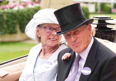 ITV presenter Brough Scott and his wife Susan in the royal procession today.