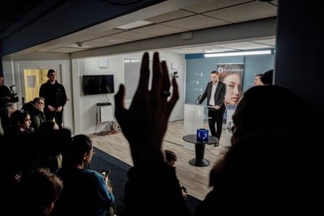 Greenland’s prime minister, Jens-Frederik Nielsen, held a press conference in Nuuk, Greenland on Tuesday.