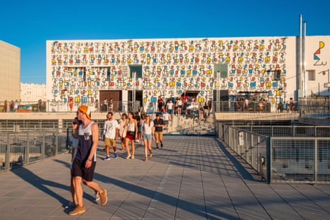 The Friche de la Belle de Mai, the roof terrace open on summer weekends, in Marseille.