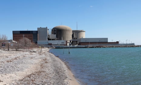 The Pickering Nuclear Generating Station on the north shore of Lake Ontario in Canada.