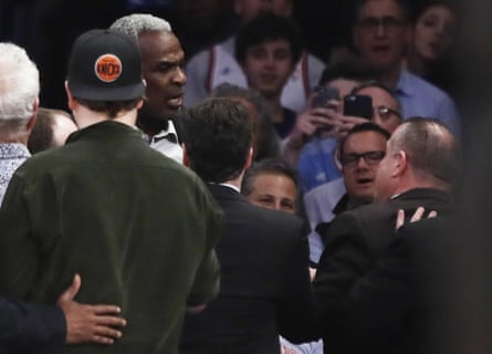 Former Knicks star Charles Oakley was removed from Madison Square Garden after he criticized James Dolan