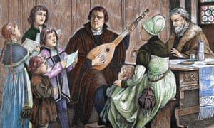 Martin Luther, pictured centre, thought music was the greatest gift from God.