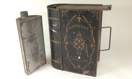 A lunchbox that looks like a book titled Noonday Exercise -- circa 1875 -- is among the ‘blooks’ on display at the Grolier Club this month in Manhattan.