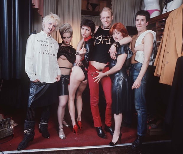 Corré’s mother, Vivienne Westwood (pictured far left), in punk days at the Sex shop on King’s Road, London, 1976.