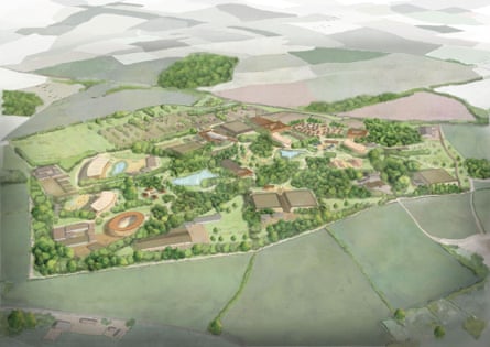 A mockup of Puy du Fou’s plan for its theme park in Oxfordshire.