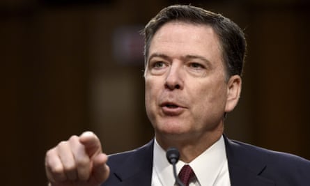 Former FBI director James Comey testifying before the US Senate select committee on intelligence in October.