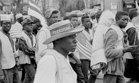 A man at the Selma to Montgomery marches held in support of voter rights, Alabama, late March, 1965.