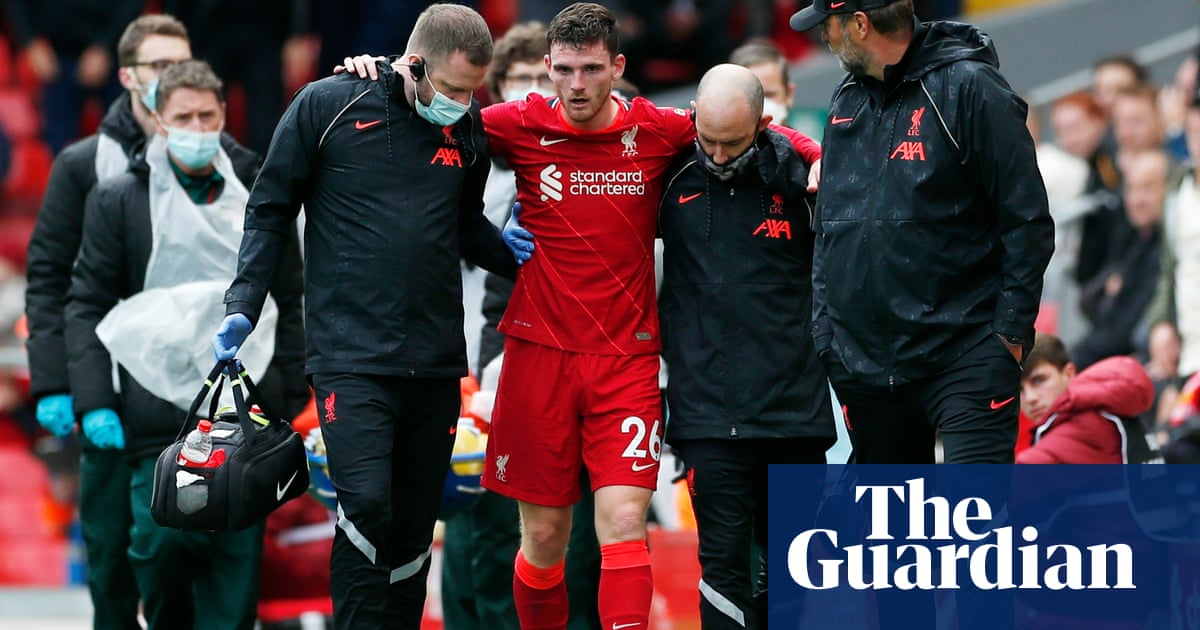 Injury blow for Liverpool as Andy Robertson limps out of Athletic friendly