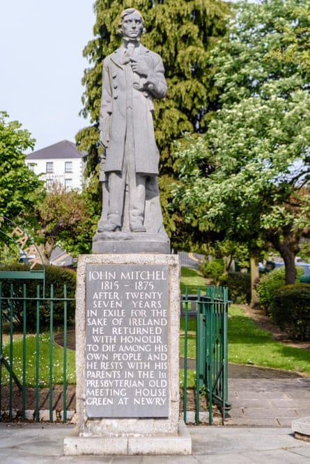 The statue of John Mitchel, an Irish nationalist hero who supported slavery.