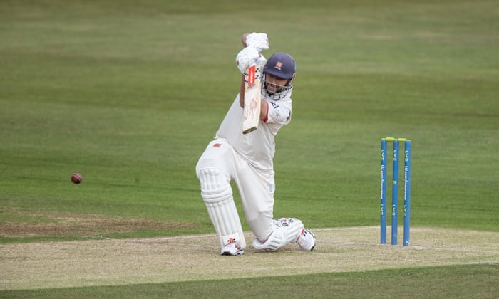 Nick Browne of Essex drives a shot.