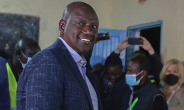William Ruto casts his vote at a polling station at Kosachei primary school in Uasin Gishu county