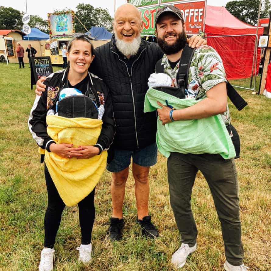 Kate Leahy and family with Michael Eavis
