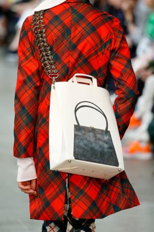 Stefan Cooke bag-on-bag print for Fashion East MAN at London Fashion Week Men’s 2018.