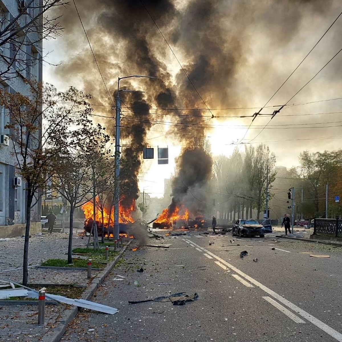 Russia-Ukraine war live: explosions rock Kyiv as missiles strike centre of  capital for first time in months
