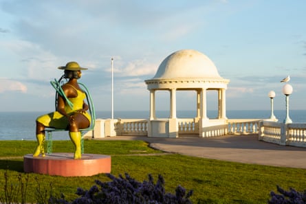 Self’s public sculpture Seated in Bexhill On Sea, where it was defaced – then restored in a community cleanup effort