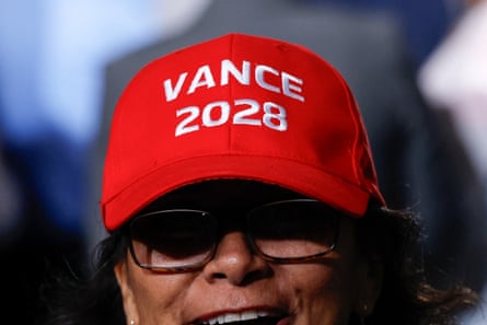 Woman wears red hat