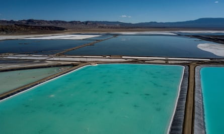 Lithium evaporation ponds at the Albemarle facility.