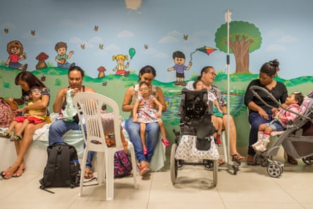 Children with microcephaly and their parents at Recife’s Altino Ventura Foundation