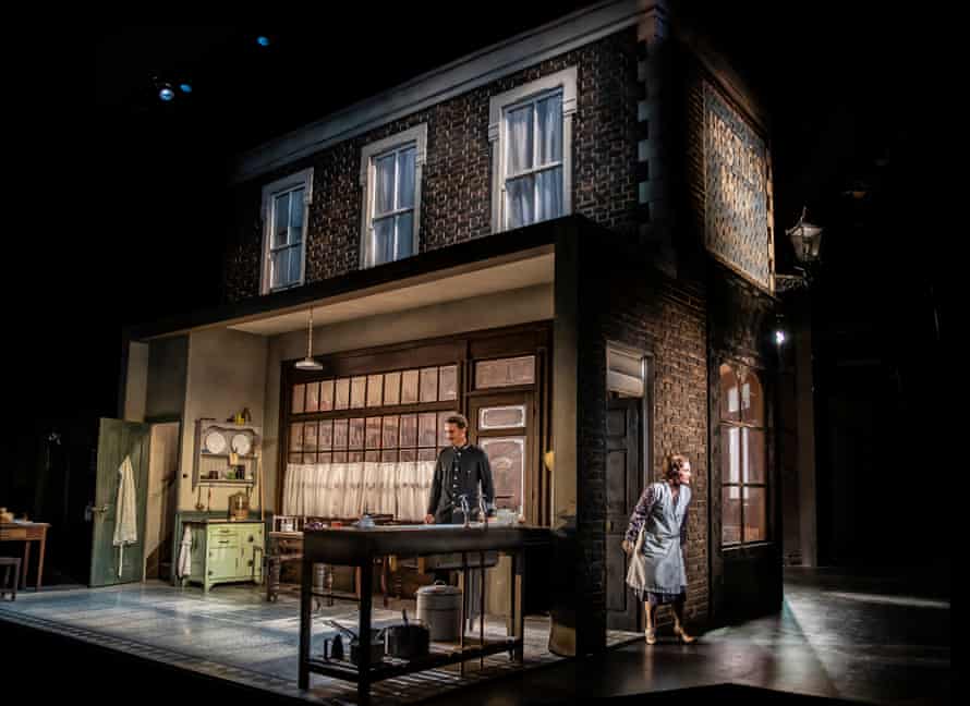 Gabriel Akuwudike and Lucy Speed in Blackmail, designed by David Woodhead.