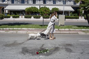 The day after the Nice terrorist attack, on the Promenade des Anglais, France, 2016