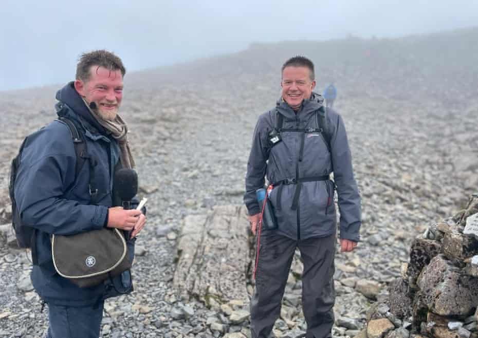 ‘Gorgeous way with words’: Horatio Clare, left, and Jeremy Evans on Ben Nevis