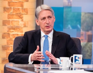 Chancellor of the Exchequer Philip Hammond on ITV’s ‘Peston On Sunday’ TV show yesterday