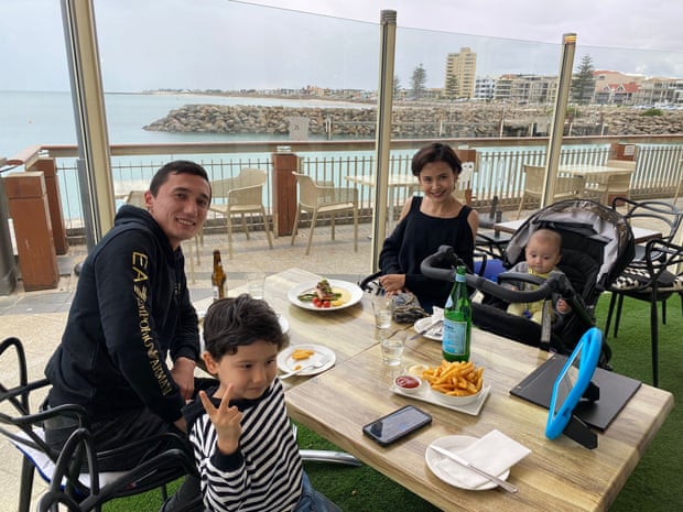 Sadam Abdusalam with family in Sydney