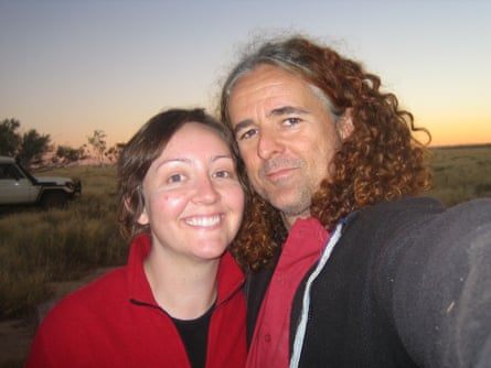 A selfie of the couple at sunset