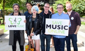 A protest outside YouTube’s King’s Cross office