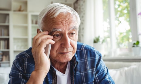 Elderly man phone