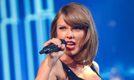 Taylor Swift during her 1989 era, performing in Shanghai in 2015.
