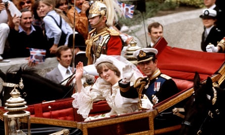 Charles and Diana head to the palace after their wedding.