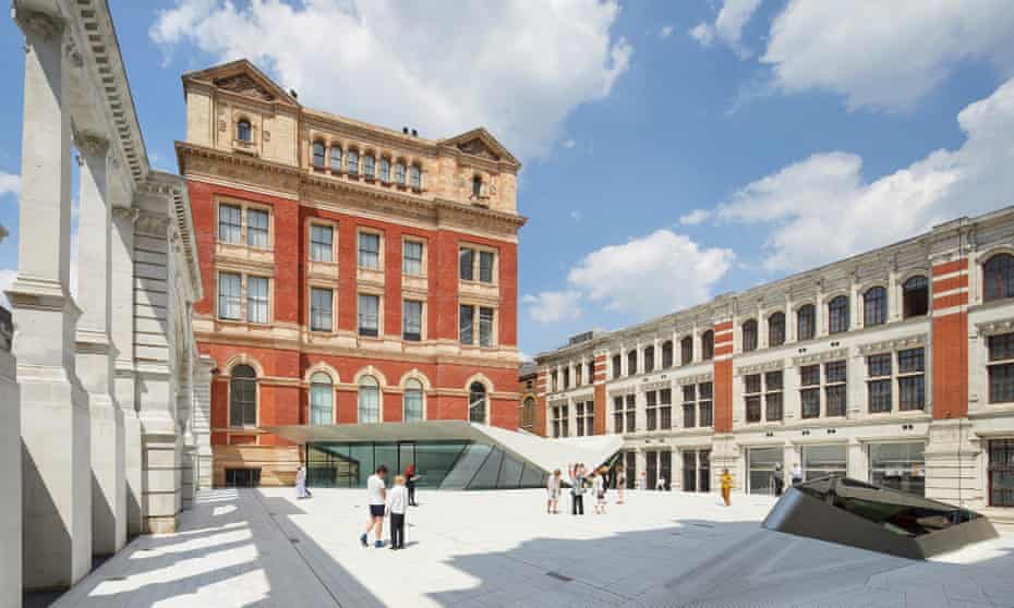 The new courtyard welcoming visitors to the V&A