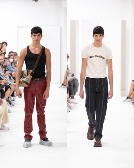 Twins on the Sunnei spring/summer ‘23 catwalk