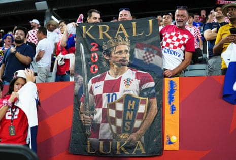 Croatia fans celebrate Luka Modric 200th appearance for Croatia