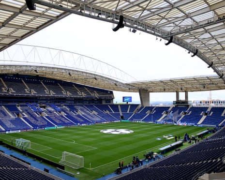 The scene before Porto’s Champions League game with Manchester City