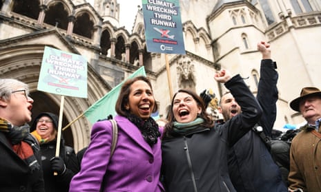 Campaigners cheer outside the Royal Courts of Justice in London after the ruling.