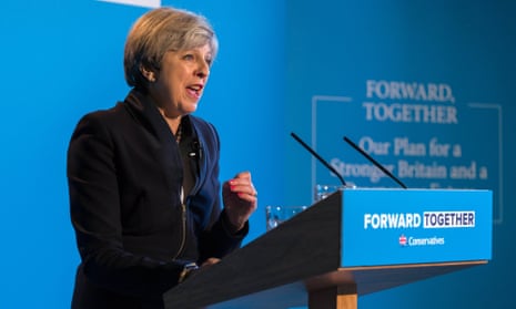 Theresa May at Tory manifesto launch